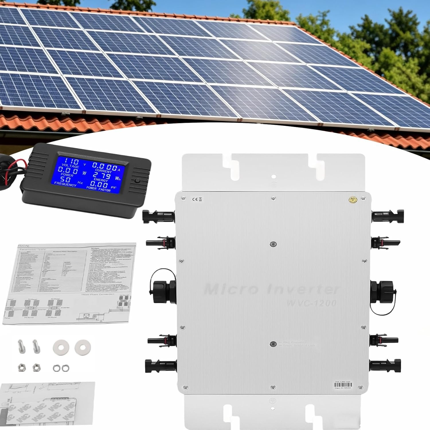 Grid Tie Micro Inverter - 1200W Grid Tie Micro Inverter, 110V