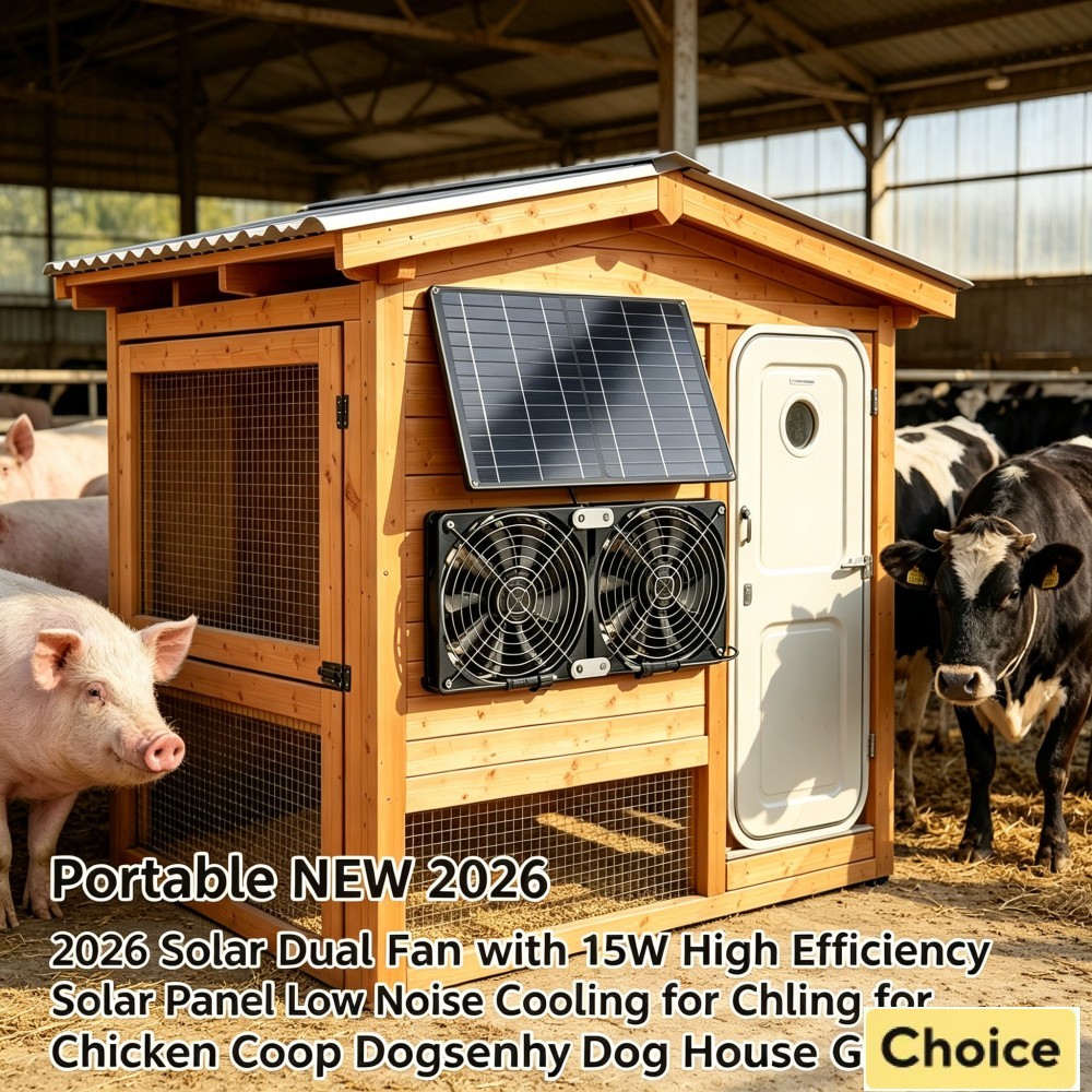 Renewable Energy House - 200CFM Solar Powered Dual Fan with