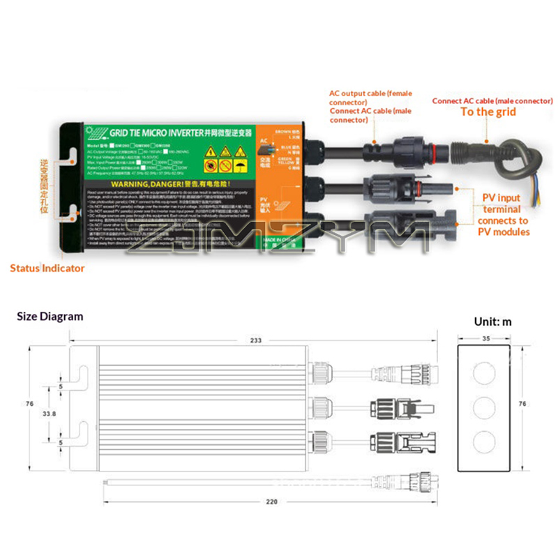 MPPT Grid Tie Inverter 300W 35 - Grid Tie Micro Inverter recension och pris