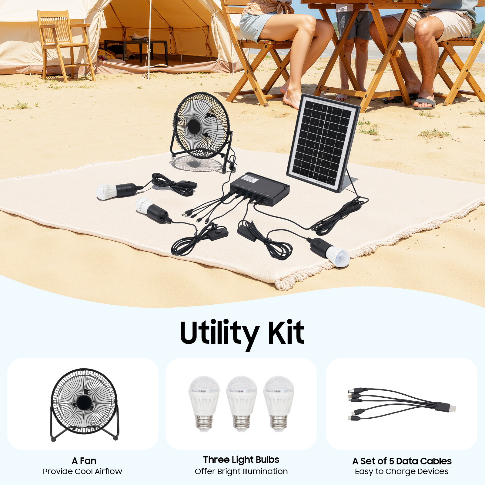 100-240V Solar Fan And Lamp Ki - Renewable Energy House recension och pris