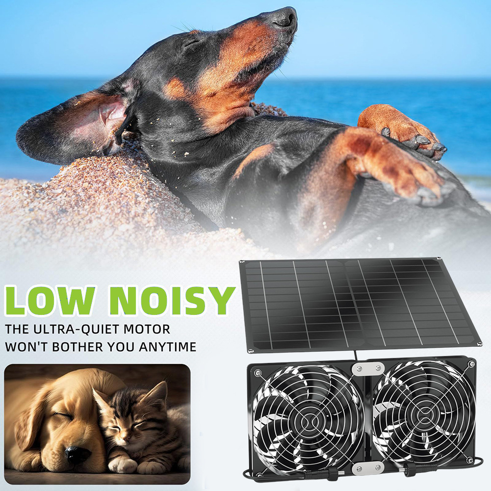 200CFM Solar Powered Dual Fan  - Renewable Energy House recension och pris